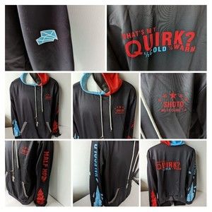 Sweatshirt Hoodie Pullover Mens Large Zip Half Hot Cold Unisex Anime Cosplay